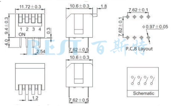 编码开关DPS70X参考图纸